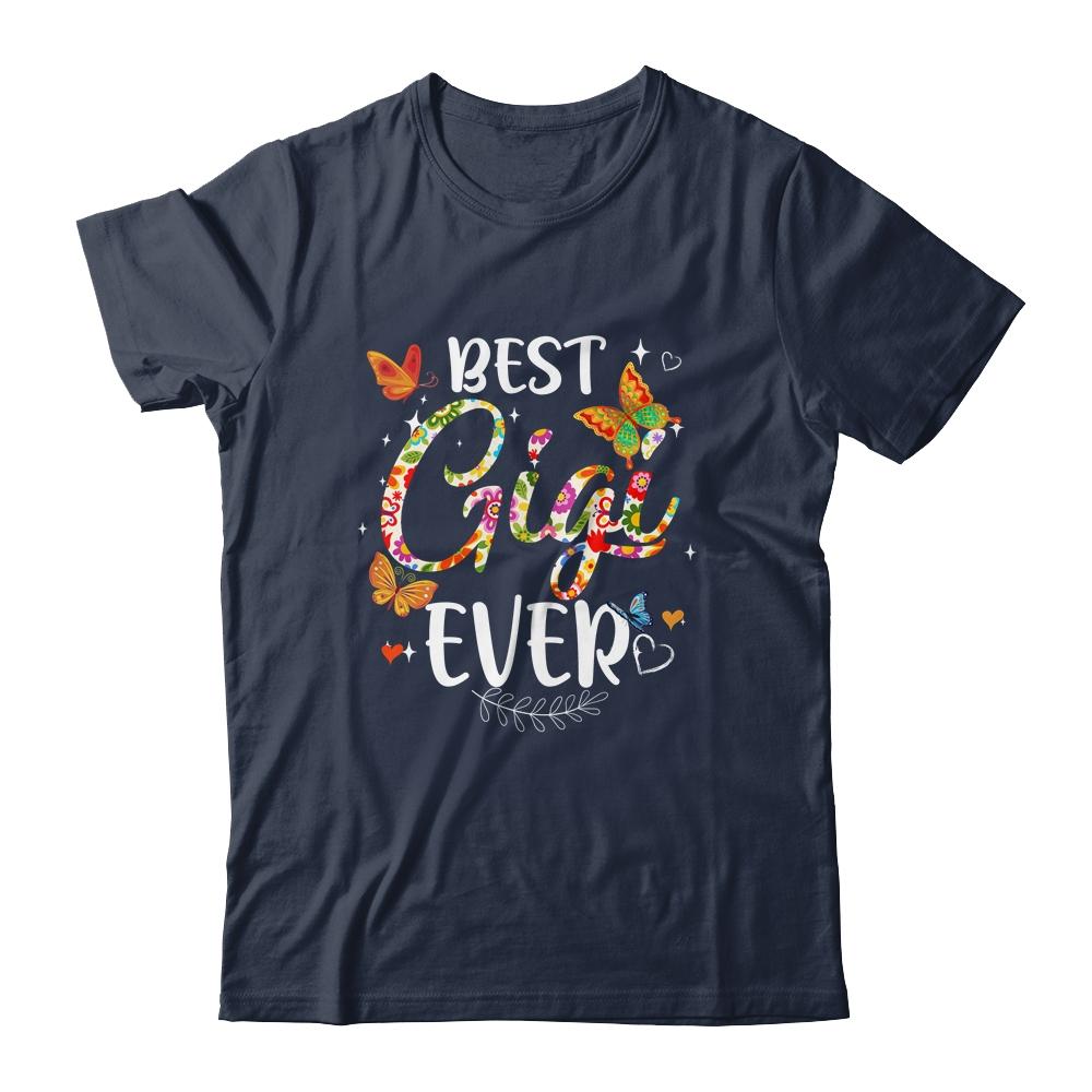 Best Gigi Ever Colored Patterns Mother's Day Aunt Birthday-T-Shirt & Tank Top-Classic T-Shirt-Navy