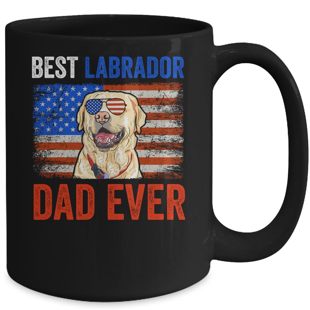 Best Labrador Dad Ever American Flag Fathers Day Mug-Coffee Mug-