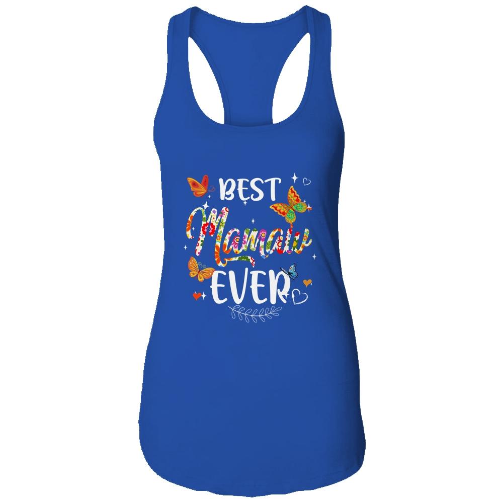 Best Mamaw Ever Colored Patterns Mother's Day Aunt Birthday-T-Shirt & Tank Top-Women's Ideal Racerback Tank-Royal