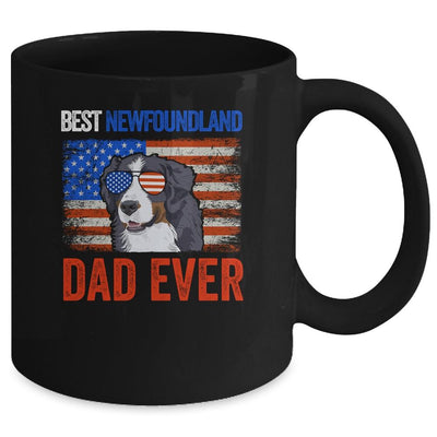 Best Newfoundland Dad Ever American Flag Fathers Day Mug-Coffee Mug-
