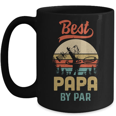 Best Papa By Par Funny Disc Golf For Men Father's Day Mug-Coffee Mug-Mug-Black