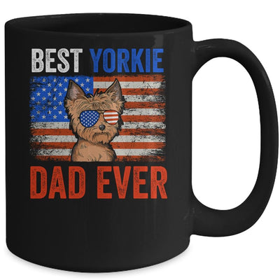 Best Yorkie Dad Ever American Flag Fathers Day Mug-Coffee Mug-