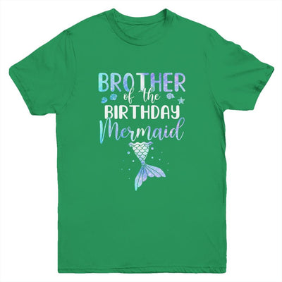 Big Brother Of The Birthday Mermaid Matching Family Youth-Youth Shirt-Youth T-Shirt-Irish Green