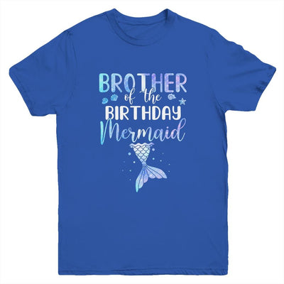 Big Brother Of The Birthday Mermaid Matching Family Youth-Youth Shirt-Youth T-Shirt-Royal