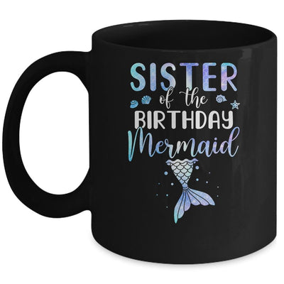 Big Sister Of The Birthday Mermaid Matching Family Mug-Coffee Mug-Mug-Black