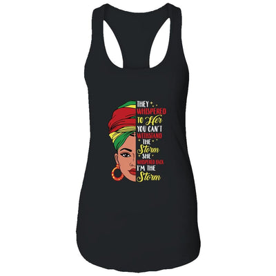 Black History Month African Woman I Am The Storm-T-Shirt & Tank Top-Women's Ideal Racerback Tank-Black