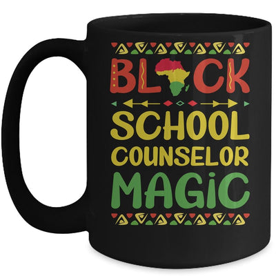 Black School Counselor Magic Black History Month Teacher Mug-Coffee Mug-Mug-Black