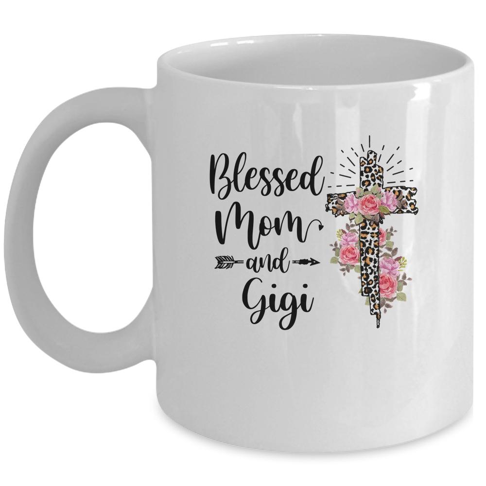 Blessed To Be Called Mom And Gigi Funny Gigi Mug-Coffee Mug-Mug-White