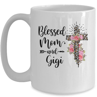 Blessed To Be Called Mom And Gigi Funny Gigi Mug-Coffee Mug-Mug-White