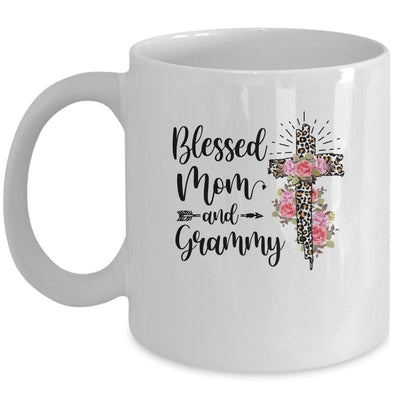 Blessed To Be Called Mom And Grammy Funny Grammy Mug-Coffee Mug-Mug-White