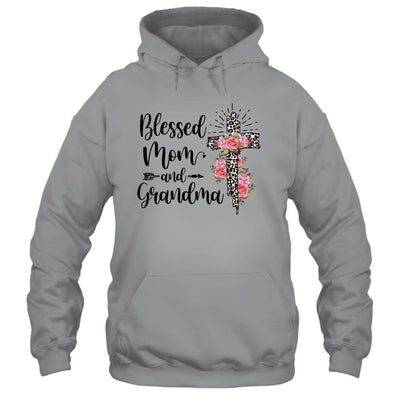 Blessed To Be Called Mom And Grandma Funny Grandma-T-Shirt & Hoodie-Pullover Hoodie-Sport Grey