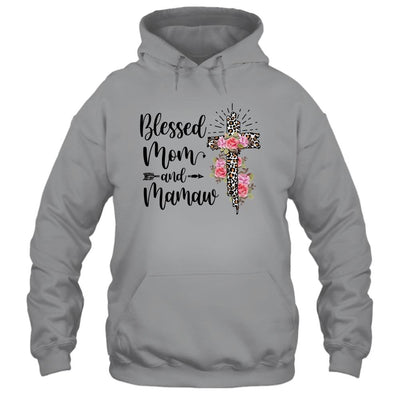 Blessed To Be Called Mom And Mamaw Funny Mamaw-T-Shirt & Hoodie-Pullover Hoodie-Sport Grey