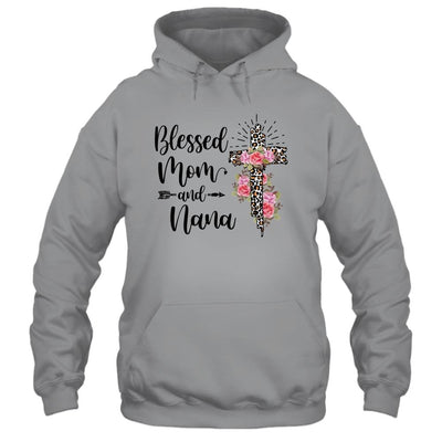 Blessed To Be Called Mom And Nana Funny Nana-T-Shirt & Hoodie-Pullover Hoodie-Sport Grey