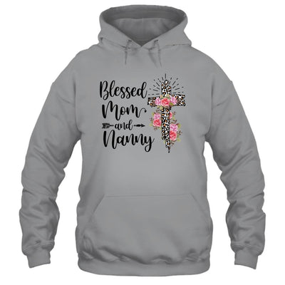 Blessed To Be Called Mom And Nanny Funny Nanny-T-Shirt & Hoodie-Pullover Hoodie-Sport Grey