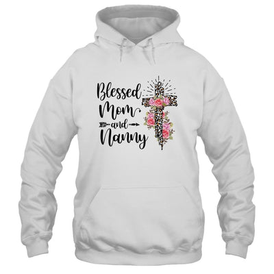 Blessed To Be Called Mom And Nanny Funny Nanny-T-Shirt & Hoodie-Pullover Hoodie-White