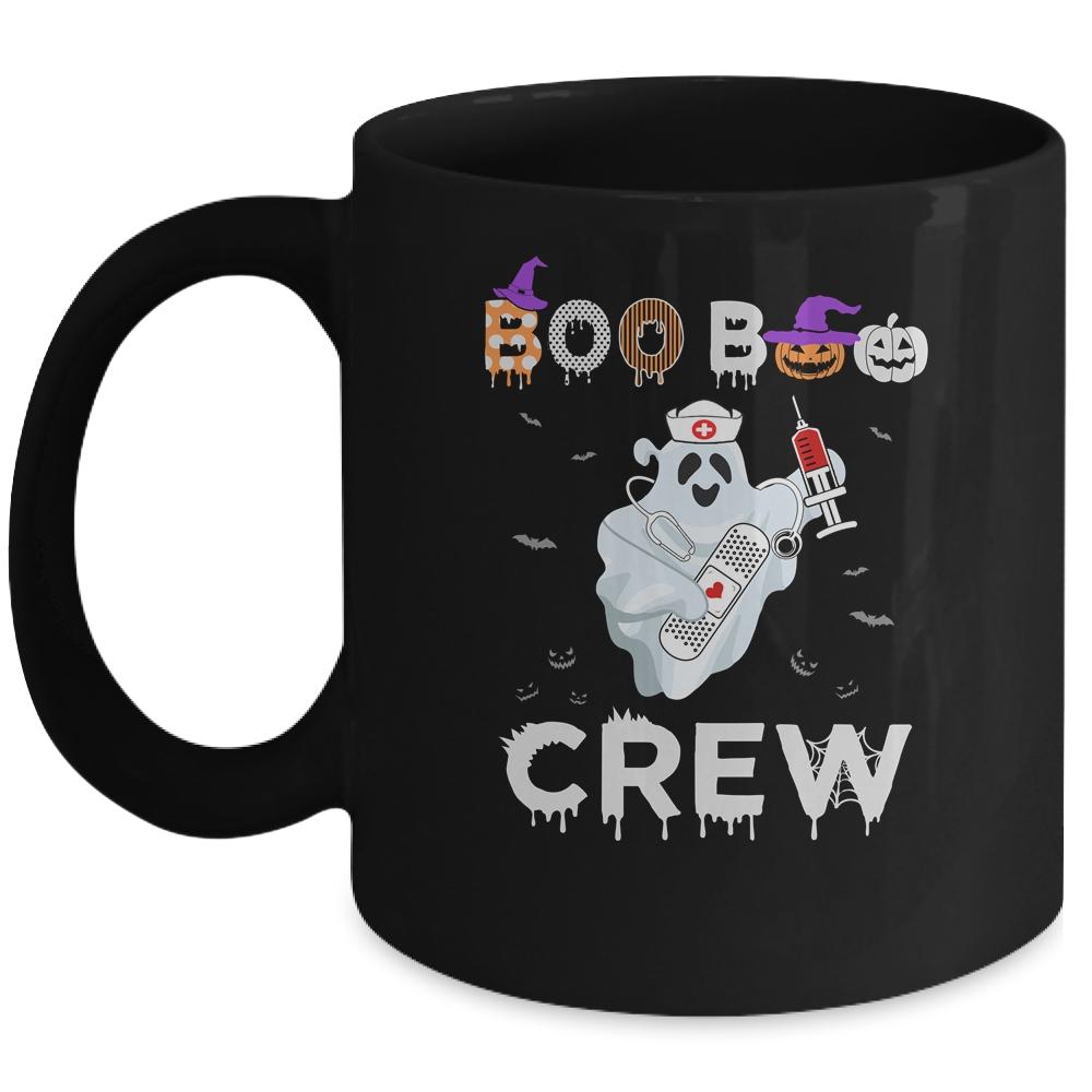 Boo Boo Crew Funny Ghost Paramedic Nurse Costume Halloween Mug-Coffee Mug-Mug-Black