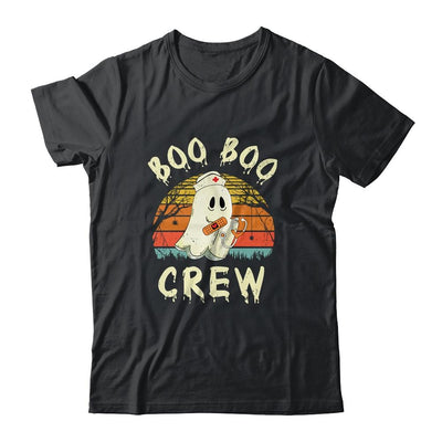 Boo Boo Crew Ghost Nurse Retro Halloween Nursing RN-T-Shirt & Hoodie-Classic T-Shirt-Black
