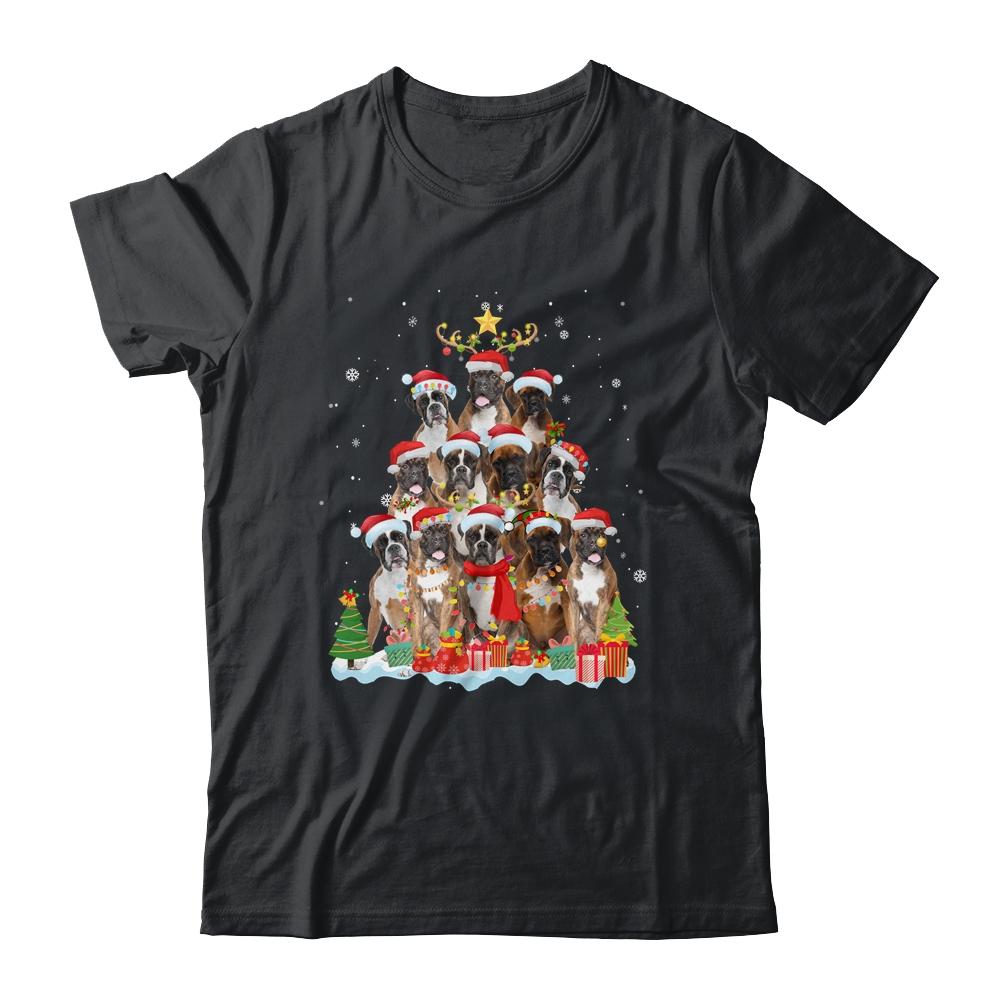 Boxer Christmas Tree Pajama Xmas