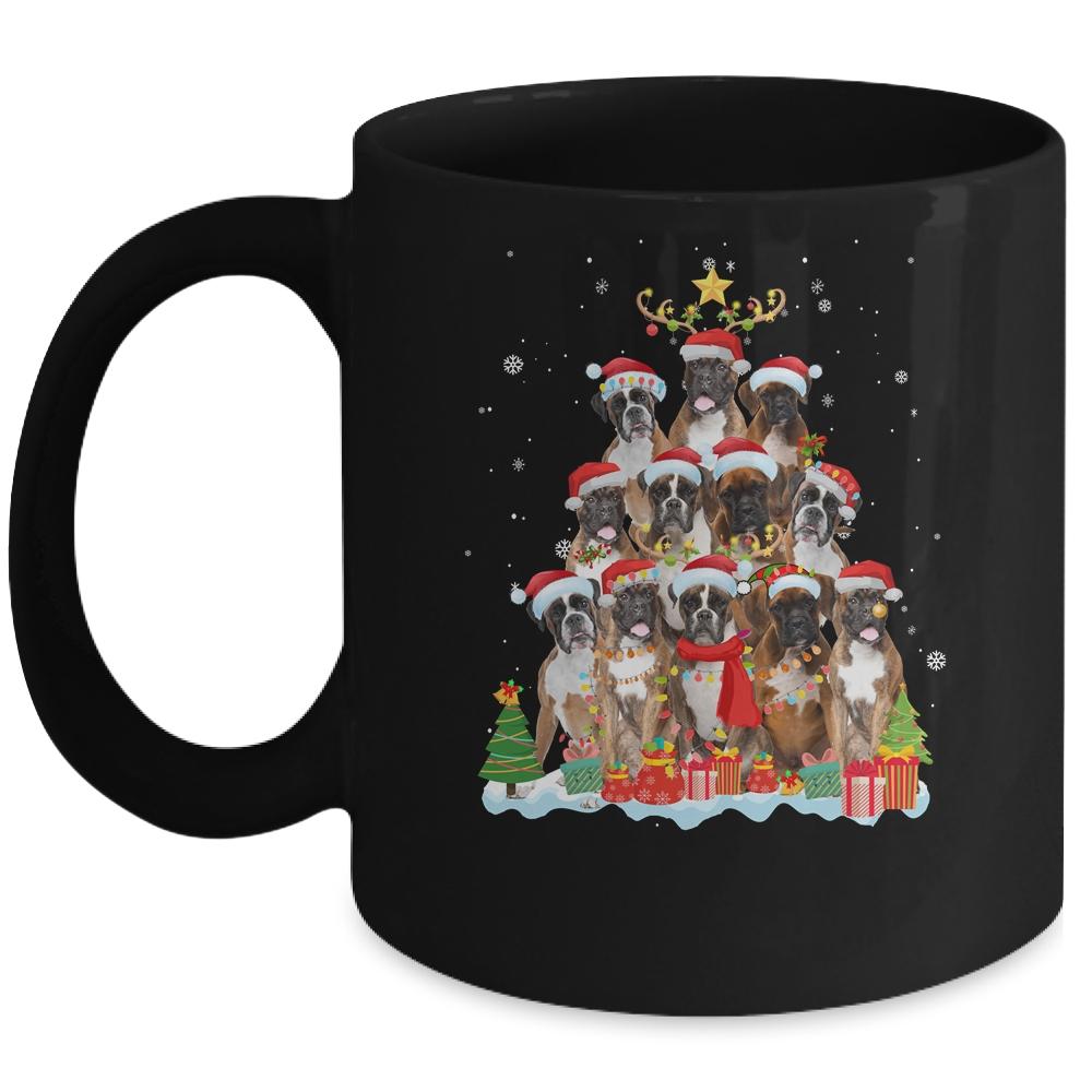 Boxer Christmas Tree Pajama Xmas Mug
