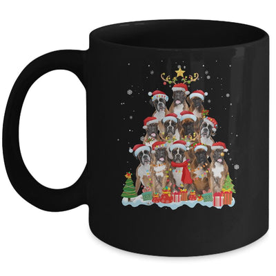Boxer Christmas Tree Pajama Xmas Mug-Coffee Mug-Mug-Black