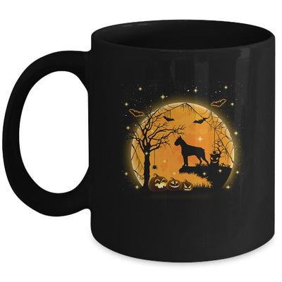 Boxer Dog And Moon Funny Halloween Costume Gift Mug-Coffee Mug-Mug-Black