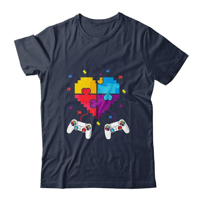 Boys Autism Gift Game Autism Awareness Month Day Men Kids-T-Shirt & Hoodie-Classic T-Shirt-Navy