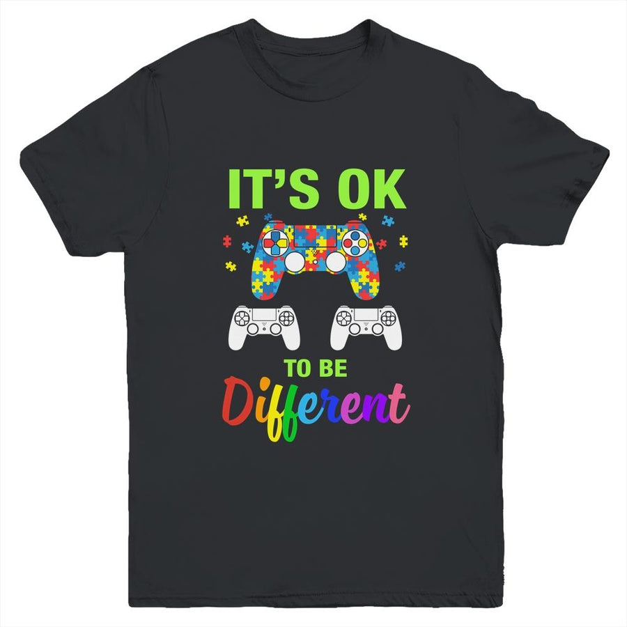 Boys Autism Gift Game Men Kids Autism Awareness Month Day Youth-Youth Shirt-Youth T-Shirt-Black