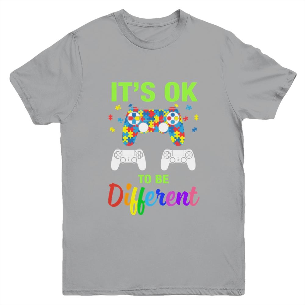 Boys Autism Gift Game Men Kids Autism Awareness Month Day Youth-Youth Shirt-Youth T-Shirt-Sport Grey