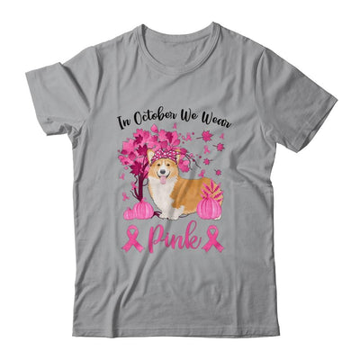 Breast Cancer Awareness In October We Wear Pink Corgi-T-Shirt & Sweatshirt-Classic T-Shirt-Sport Grey
