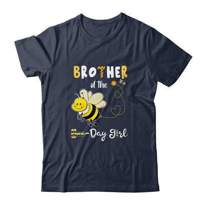 Brother Of The Bee Birthday Girl Family Matching-T-Shirt & Hoodie-Classic T-Shirt-Navy