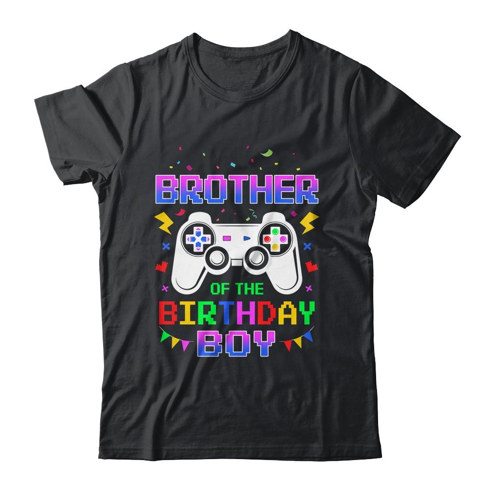Brother Of The Birthday Boy Video Gamer-T-Shirt & Hoodie-Classic T-Shirt-Black