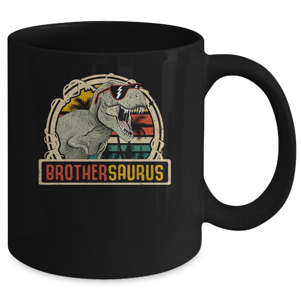 Brothersaurus T Rex Dinosaur Brother Saurus Family Matching Mug-Coffee Mug-