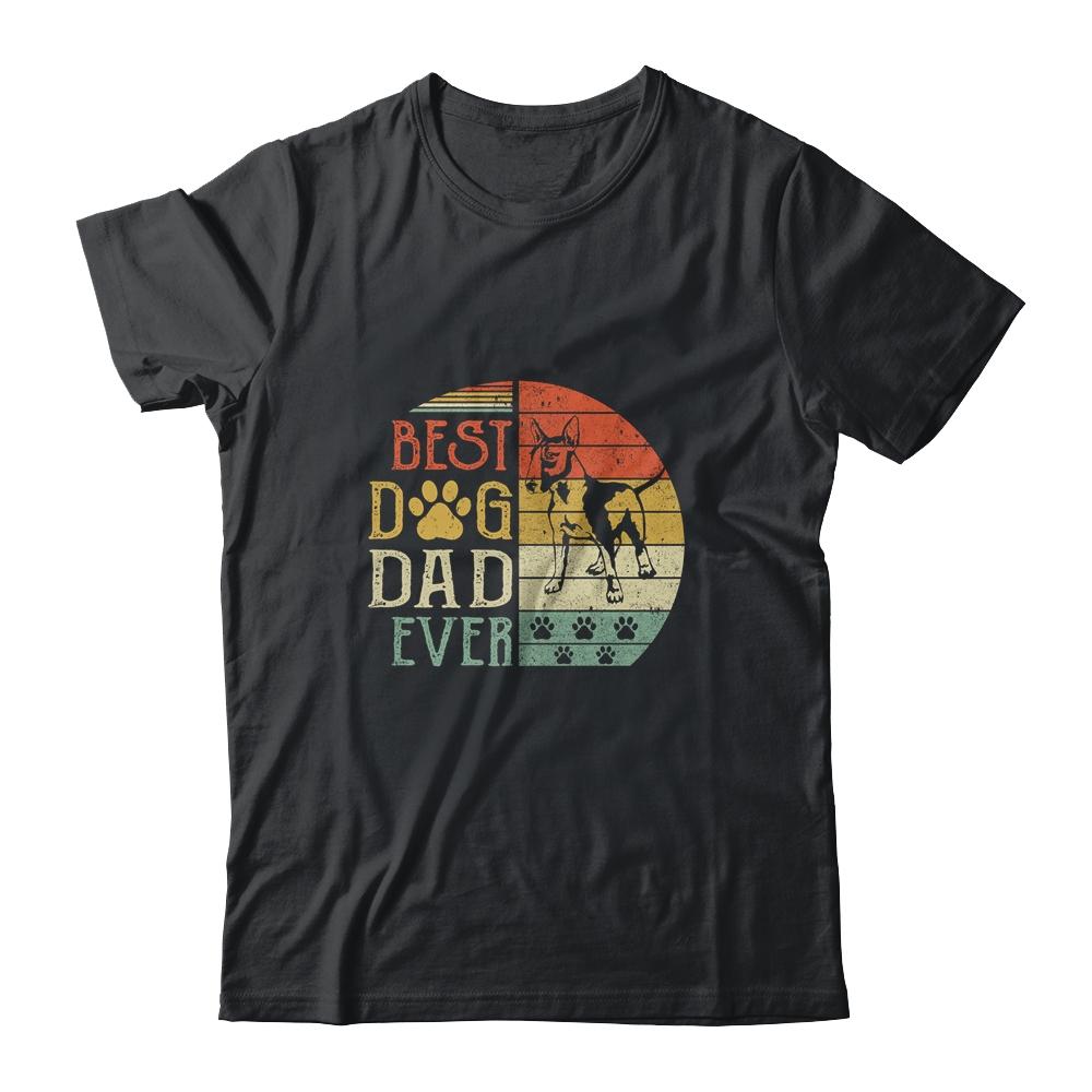 Bull Terrier Best Dog Dad Ever Vintage Father's Day Retro