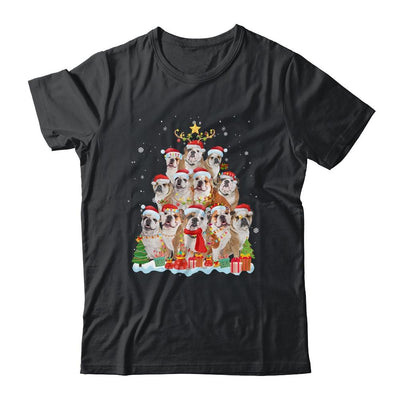 Bulldog Christmas Tree Pajama Xmas-T-Shirt & Sweatshirt-Classic T-Shirt-Black