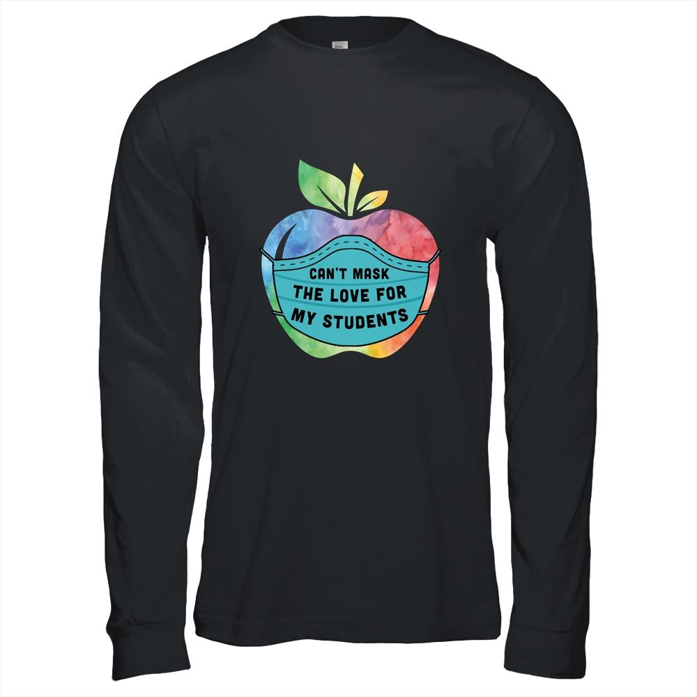 Can't Mask My Love Of Teaching-T-Shirt & Hoodie-Long Sleeve T-Shirt-Black