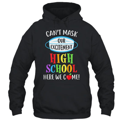 Can't Mask Our Excitement High School Here We Come-T-Shirt & Hoodie-Pullover Hoodie-Black