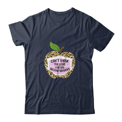 Can't Mask The Love For My Second Graders Teacher Leopard-T-Shirt & Hoodie-Classic T-Shirt-Navy