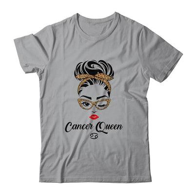 Cancer Queen Woman Leopard Lips Eyes Lady Birthday Gifts-T-Shirt & Tank Top-Classic T-Shirt-Sport Grey