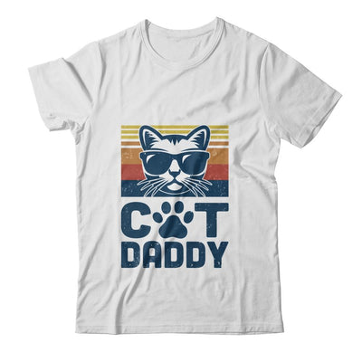 Cat Daddy Vintage 80S Style Cat Retro Sunglasses Distressed-T-Shirt & Hoodie-Classic T-Shirt-White