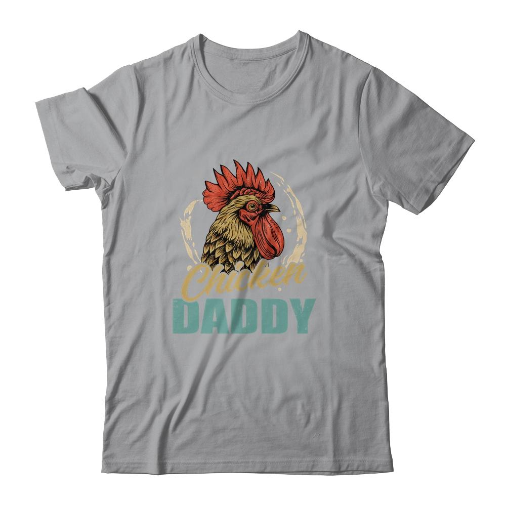 Chicken Daddy Chicken Dad Farmer Poultry Farmer Fathers Day-T-Shirt & Hoodie-Classic T-Shirt-Sport Grey