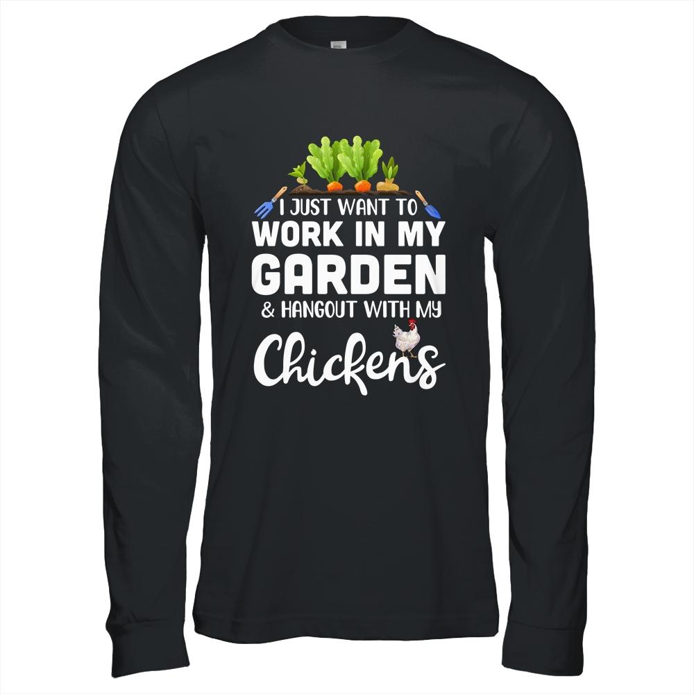 Chicken Lover Funny Gardening For Men Women Gardener-T-Shirt & Hoodie-Long Sleeve T-Shirt-Black