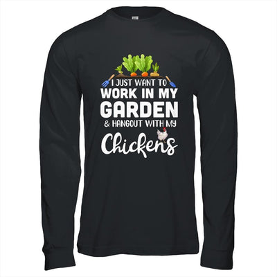 Chicken Lover Funny Gardening For Men Women Gardener-T-Shirt & Hoodie-Long Sleeve T-Shirt-Black