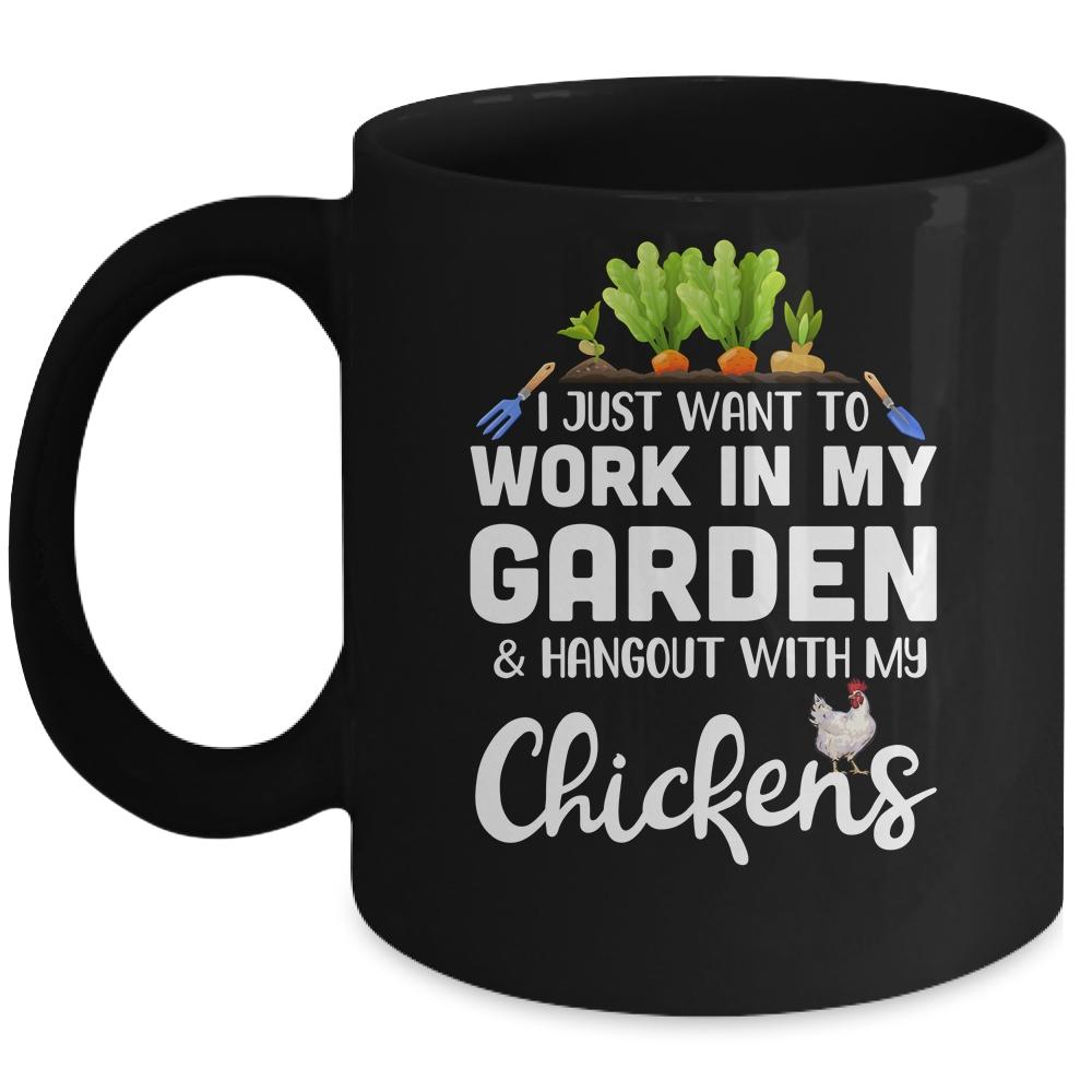 Chicken Lover Funny Gardening For Men Women Gardener Mug-Coffee Mug-Mug-Black