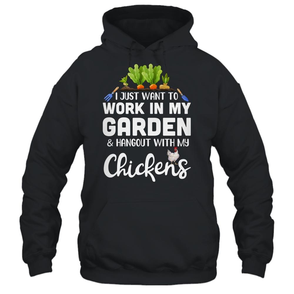Chicken Lover Funny Gardening For Men Women Gardener-T-Shirt & Hoodie-Pullover Hoodie-Black