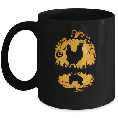 Chicken Silhouette Pumpkin Halloween Costume Men Women Mug-Coffee Mug-Mug-Black