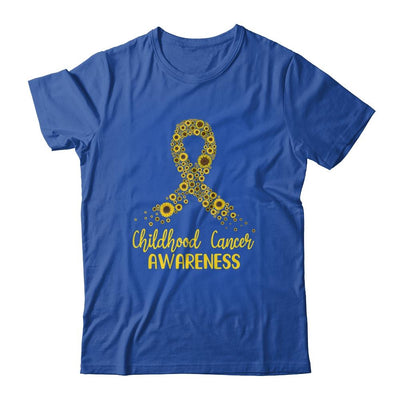 Childhood Cancer Awareness September Month Sunflower Gold-T-Shirt & Hoodie-Classic T-Shirt-Royal