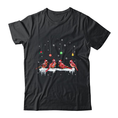 Christmas Cardinal Lover Funny Santa Cardinal X-Mas Lights-T-Shirt & Sweatshirt-Classic T-Shirt-Black