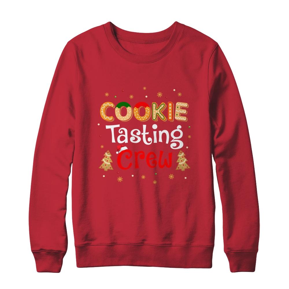 Christmas Cookie Tasting Crew Baking Holiday-T-Shirt & Sweatshirt-Crewneck Sweatshirt-Red