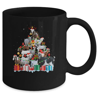 Christmas Goat On Tree Funny Santa Goat Lover Mug-Coffee Mug-Mug-Black