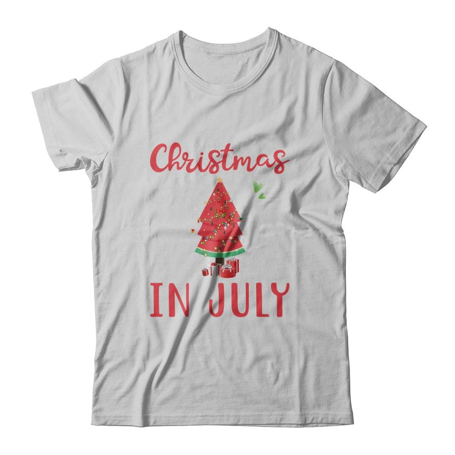 Christmas In July Watermelon Christmas Tree Summer-T-Shirt & Tank Top-Classic T-Shirt-White